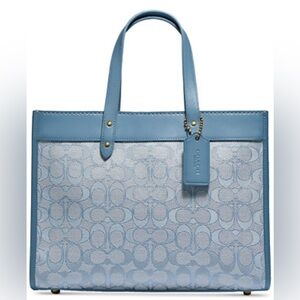 Coach Light Blue Field Tote